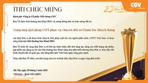 GIẢI THƯỞNG SAO KHUÊ 2023 GỌI TÊN CGV TELECOM